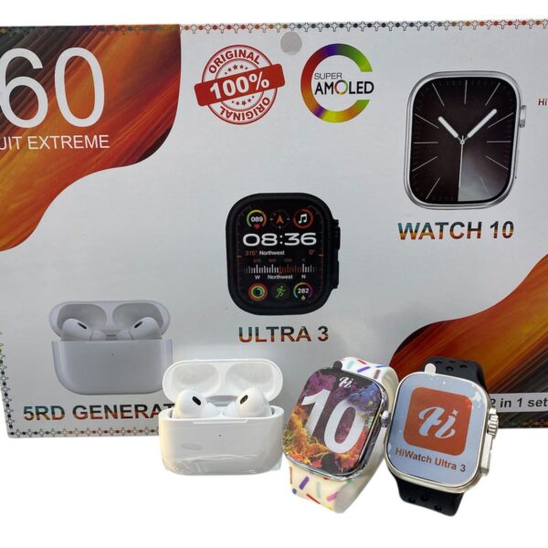 KIT 10 Manillas + Audifonos Pro2 + 2 Relojes ULTRA 🤩