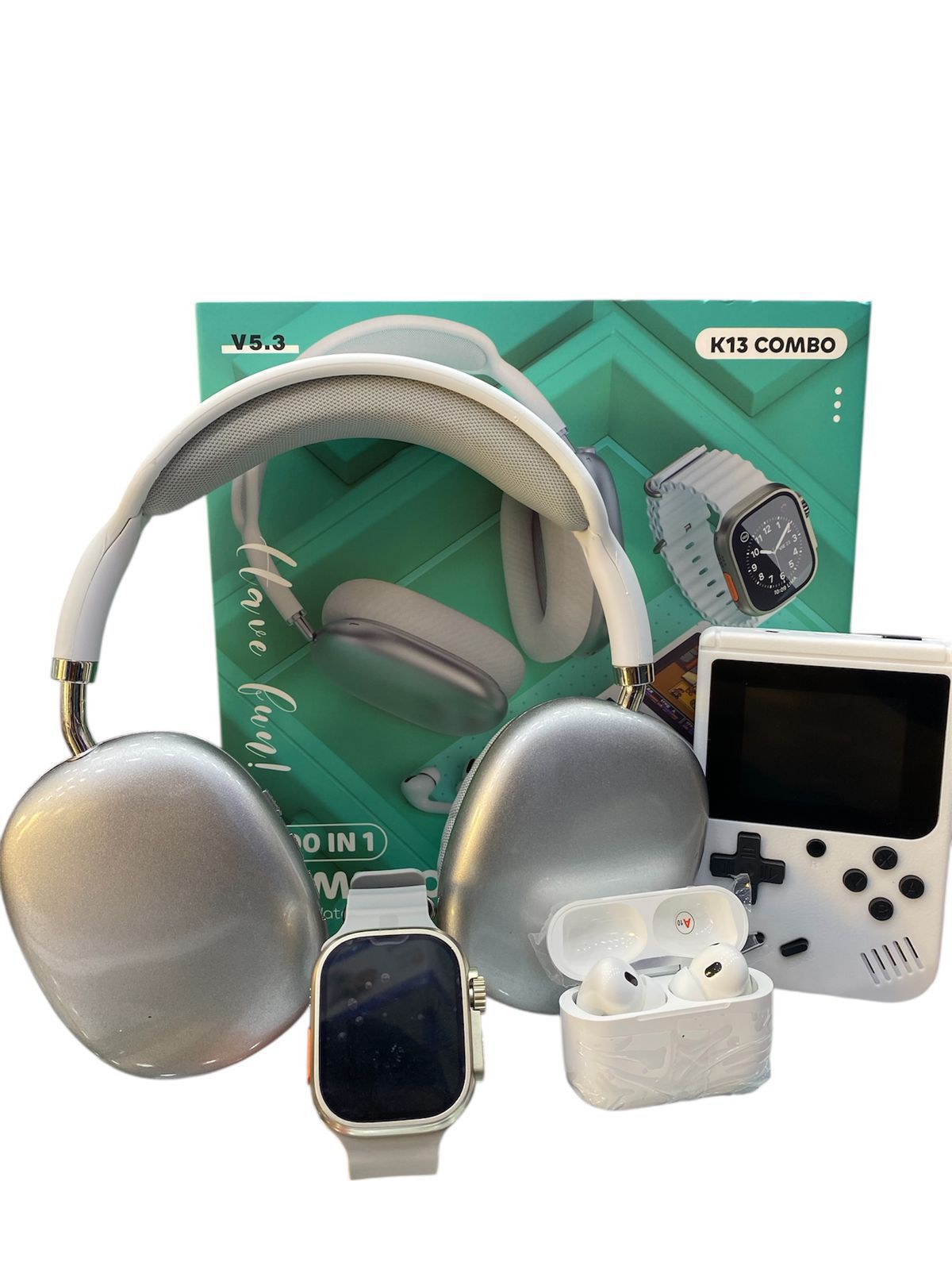 8b927aa1-59cb-4614-8b85-7852a8826fbd Smartwatch • AirPod Max Style • Consola GameBox K13 - Imagen 1